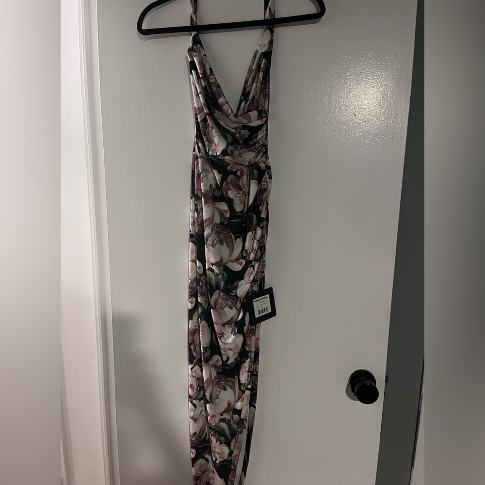 NWT - Norma Kamali Cayla Side Drape Gown in Peony XS - Picture 4 of 6